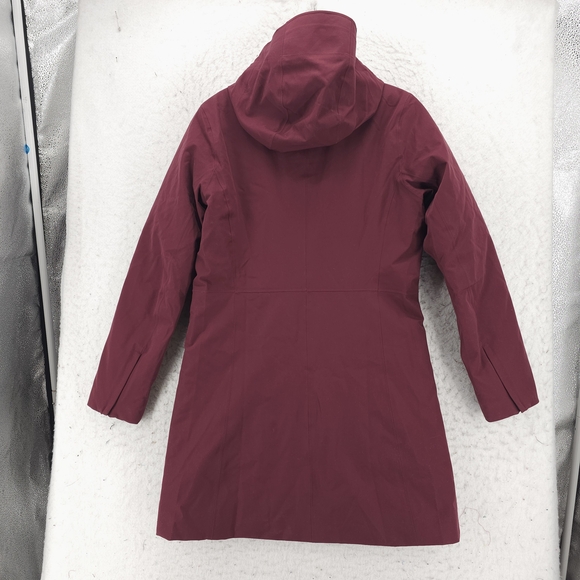 PATAGONIA Women's Tres 3-in-1 Parka Jacket Burgundy Maroon Red SMALL - Picture 3 of 13